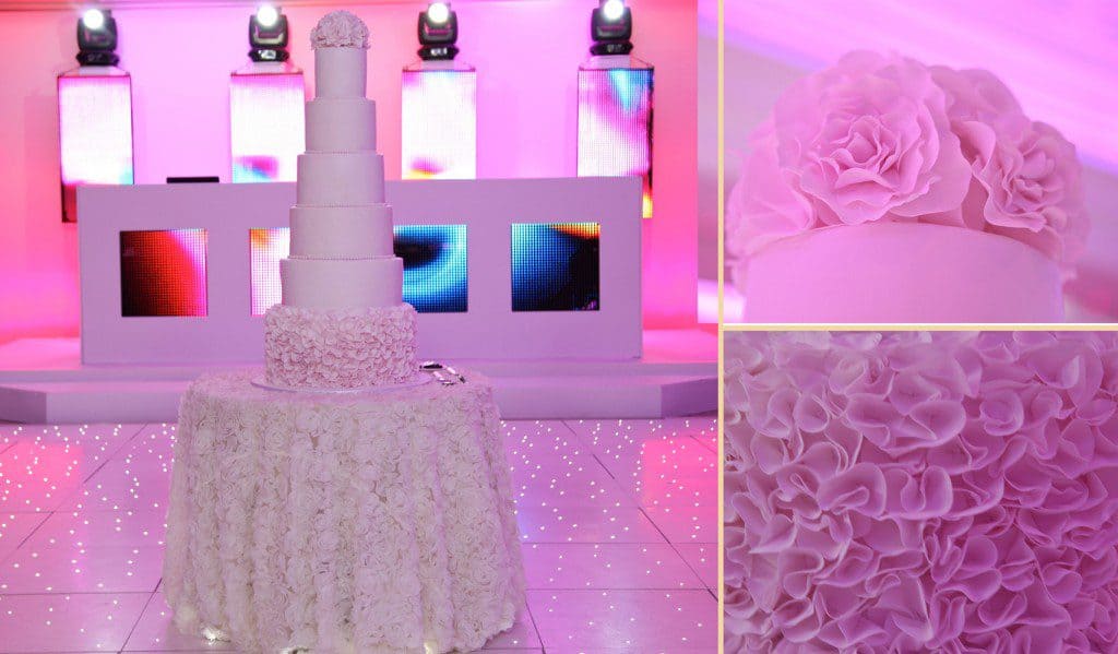 Pretty-In-Pink luxury wedding cake